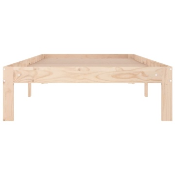 Cadru de pat single, 90x190 cm, lemn masiv - Img 4