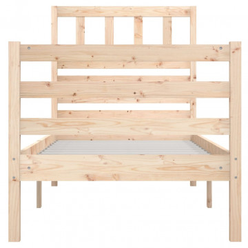 Cadru de pat Small Single 2FT6, 75x190 cm, lemn masiv - Img 4