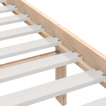 Cadru de pat Small Single 2FT6, 75x190 cm, lemn masiv - Img 5