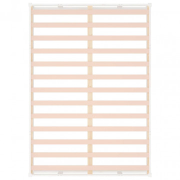 Cadru de pat Super King 6FT, alb, 180x200 cm, lemn masiv - Img 6