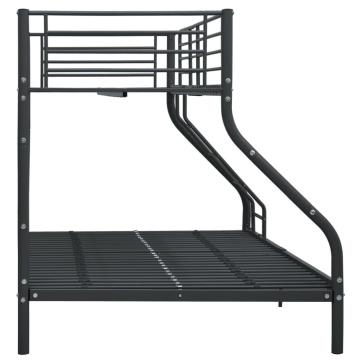 Cadru de pat supraetajat, negru, 140 x 200/90 x 200 cm, metal - Img 4