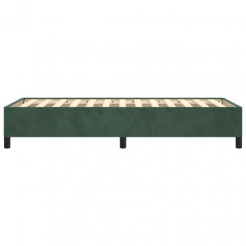 Cadru de pat, verde închis, 90x190 cm, catifea - Img 5