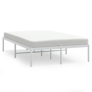 Cadru pat metalic, alb, 120x190 cm - Img 2
