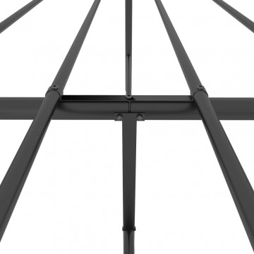 Cadru pat metalic cu tăblie de cap/picioare, negru, 180x200 cm - Img 7