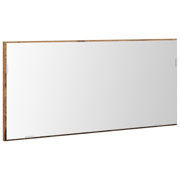 Cameră de baie cu oglindă și lumină LED, lemn vechi 80x37 cm - Img 2