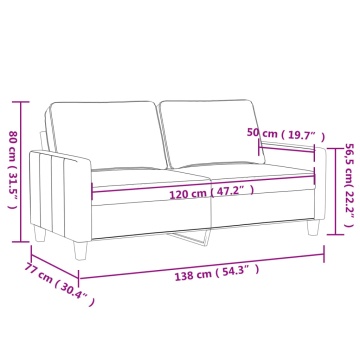 Canapea cu 2 locuri, negru, 120 cm, piele ecologică - Img 7