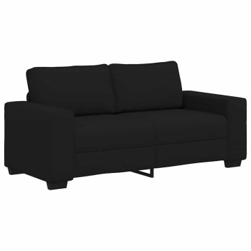 Canapea cu 2 locuri negru 140 cm stofa - Img 2