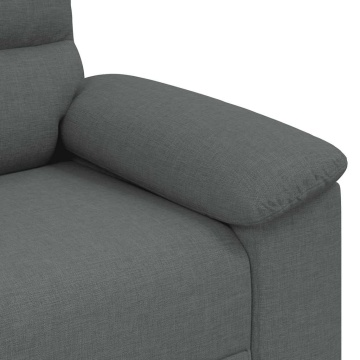 Canapea cu 2 locuri, țesătură gri închis, 140 cm - Img 6