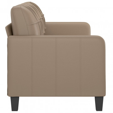 Canapea cu 3 locuri, cappuccino, 180 cm, piele ecologică - Img 4