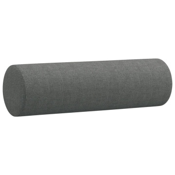 Canapea cu 3 locuri cu pernuțe, gri închis, 180 cm, textil - Img 5