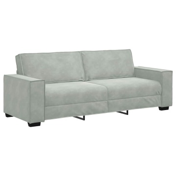 Canapea cu 3 locuri, gri deschis, material 180CM catifea - Img 2