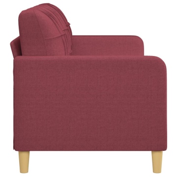 Canapea cu 3 locuri, roșu vin, 180 cm, material textil - Img 4