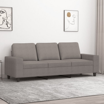 Canapea cu 3 locuri, taupe, 180 cm, material textil - Img 1