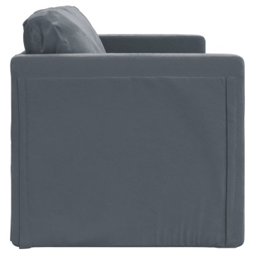 Canapea extensibilă de podea 2 în 1, gri închis, 122x204x55 cm - Img 5