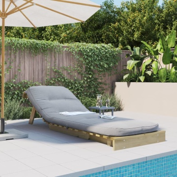 Canapea futon cu saltea, 70x206x11 cm, lemn de pin tratat - Img 3