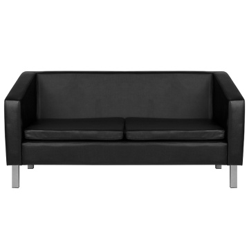 Canapea Gabbiano pentru sala de asteptare bm18003 neagra - Img 2