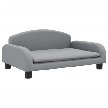 Canapea pentru copii, gri, 70x45x30 cm, material textil - Img 2