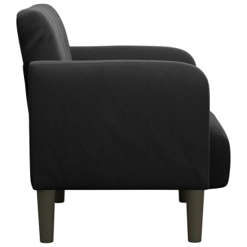 Canapea Scaun cu Cotiere Negru 54 cm Catifea - Img 4