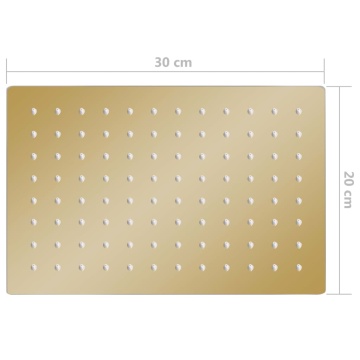 Cap duș ploaie dreptunghiular, auriu, 30x20 cm, oțel inoxidabil - Img 6
