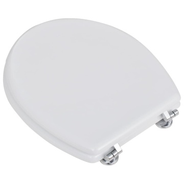 Capac WC, alb, MDF, model simplu - Img 3