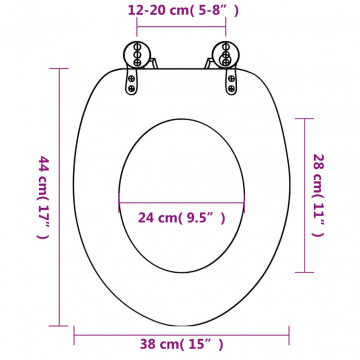 Capac WC, MDF, model stea de mare - Img 7