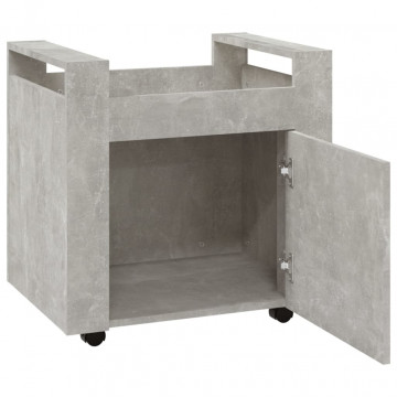 Cărucior de birou, gri beton, 60x45x60 cm, lemn prelucrat - Img 6