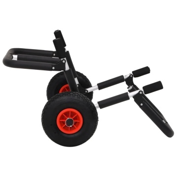 Cărucior de SUP pentru 2 plăci de surf pliabil, 90 kg, aluminiu - Img 4