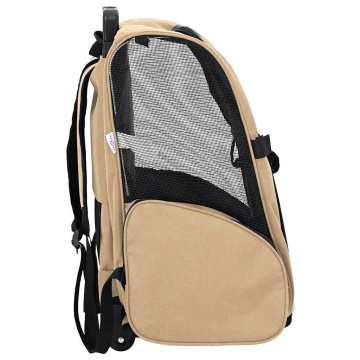 Cărucior pentru animale de companie 3 în 1, design nisipos, 48x32x57 cm, material Oxford - Img 4