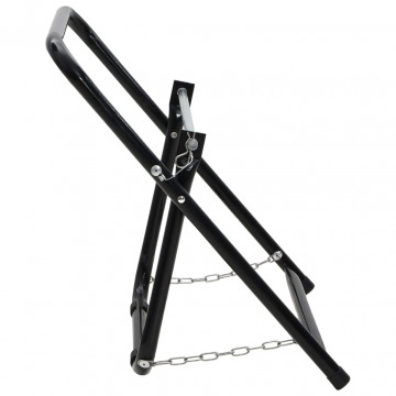 Căruț tambur furtun 48 cm 45 kg negru oțel vopsit electrostatic - Img 4