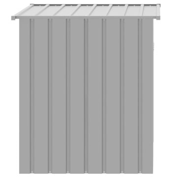 Casă câine & acoperiș gri deschis 110x103x109 oțel galvanizat - Img 4