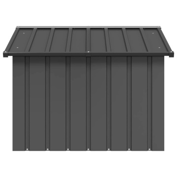 Casă pentru câini antracit 116,5x103x81,5 cm oțel galvanizat - Img 3