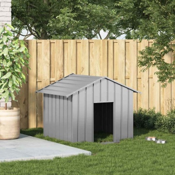 Casă pentru câini cu acoperiș 131x101x102 cm oțel galvanizat - Img 2