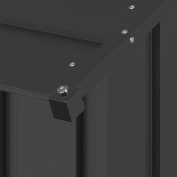 Casă pentru câini cu acoperiș 131x101x102 cm oțel galvanizat - Img 5