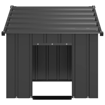 Casă pentru câini cu acoperiș 83x130x85 cm oțel galvanizat - Img 3