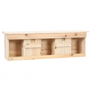 Căsuță de vrăbii cu 5 încăperi, 68 x 15 x 21 cm, lemn de brad - Img 2