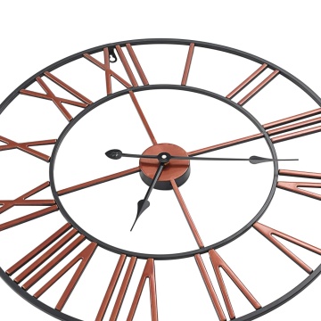 Ceas de perete, roșu, 58 cm, metal - Img 6