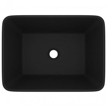 Chiuvetă de baie lux, negru mat, 41 x 30 x 12 cm, ceramică - Img 3