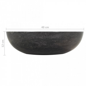 Chiuvetă, negru, 40 x 12 cm, marmură - Img 8