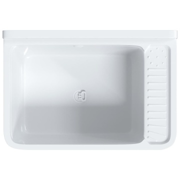 Chiuvetă utilitară cu montare pe perete alb 60x40x28 cm rășină - Img 6