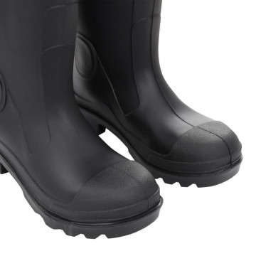 Cizme de ploaie cu șosete detașabile, negru, mărime 39, PVC - Img 6