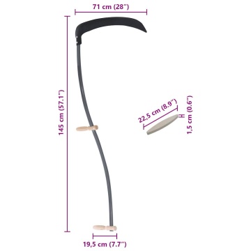 Coasă cu piatră de șlefuit 145 cm - Img 6
