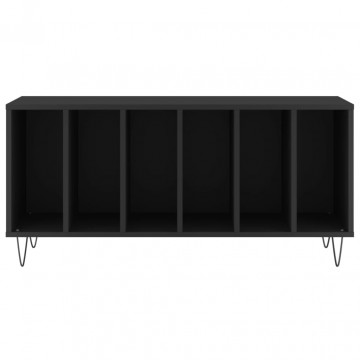 Comodă discuri, negru, 100x38x48 cm, lemn prelucrat - Img 4
