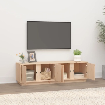 Comodă TV, 140x40x40 cm, lemn masiv de pin - Img 3