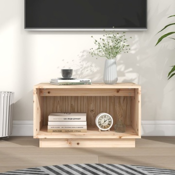 Comodă TV, 60x35x35 cm, lemn masiv de pin - Img 1