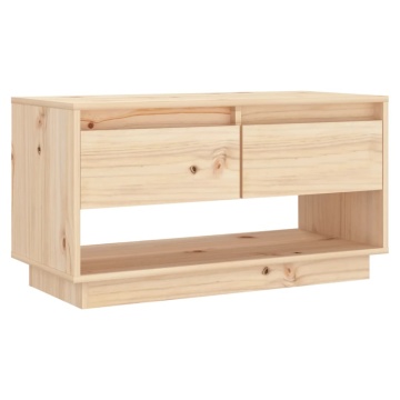 Comodă TV, 74x34x40 cm, lemn masiv de pin - Img 2