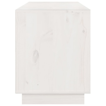 Comodă TV, alb, 176x37x47,5 cm, lemn masiv de pin - Img 6