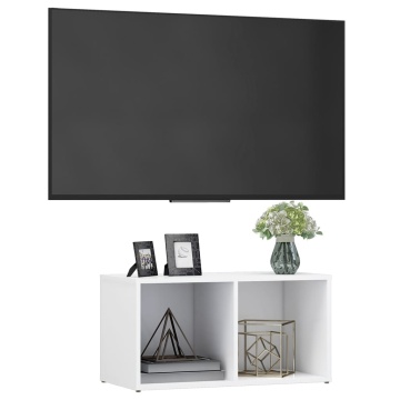 Comodă TV, alb, 72x35x36,5 cm, PAL - Img 3