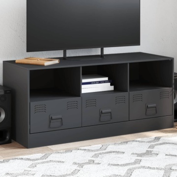 Comodă TV, antracit, 99x39x44 cm, oțel - Img 1