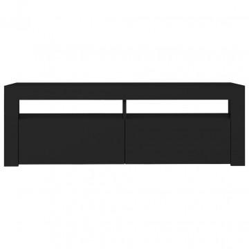 Comodă TV cu lumini LED, negru, 120x35x40 cm - Img 7