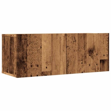 Comodă TV de perete, 2 buc. lemn vechi, 80x30x30 cm - Img 2